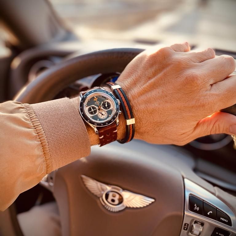 herrarmband med klocka